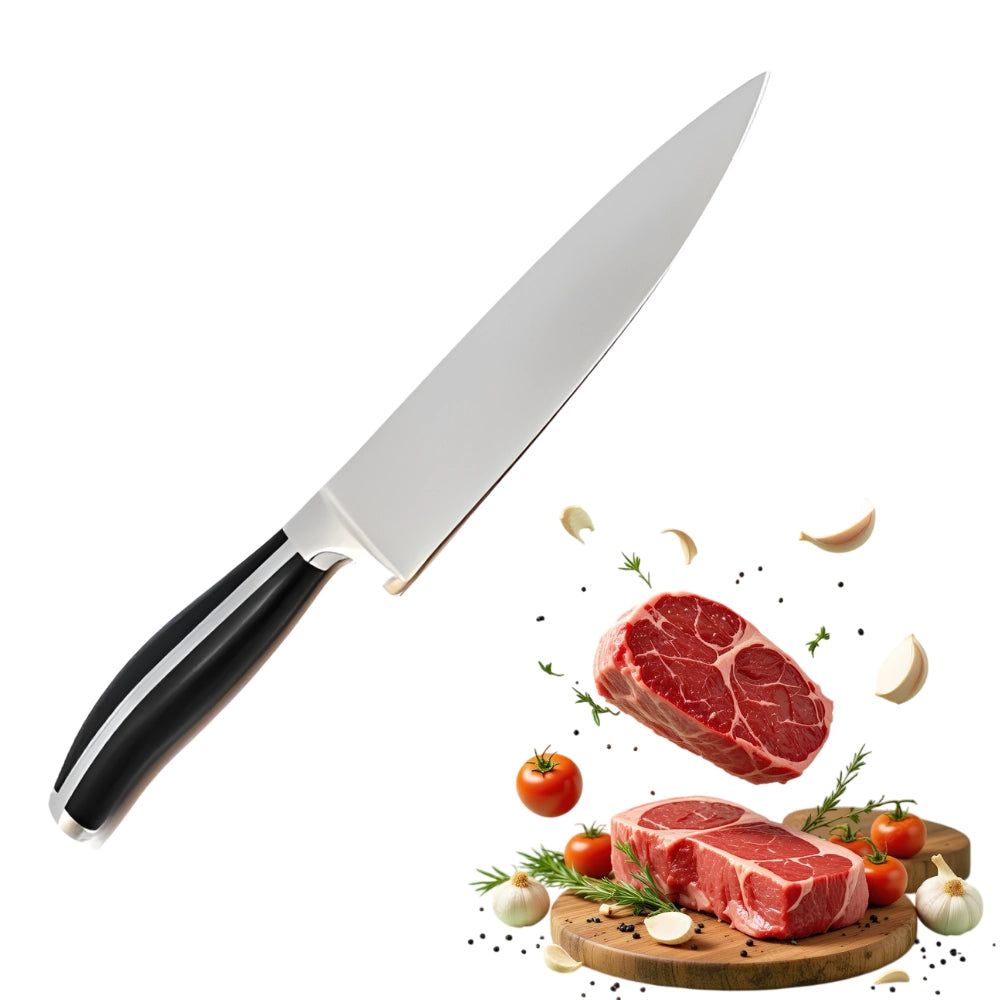 Cutit de bucatarie Koken, lama din otel inoxidabil, 20cm, maner 13cm, ergonomic antiderapant, taiere precisa si rezistenta indelungata, cutit pentru carne, peste