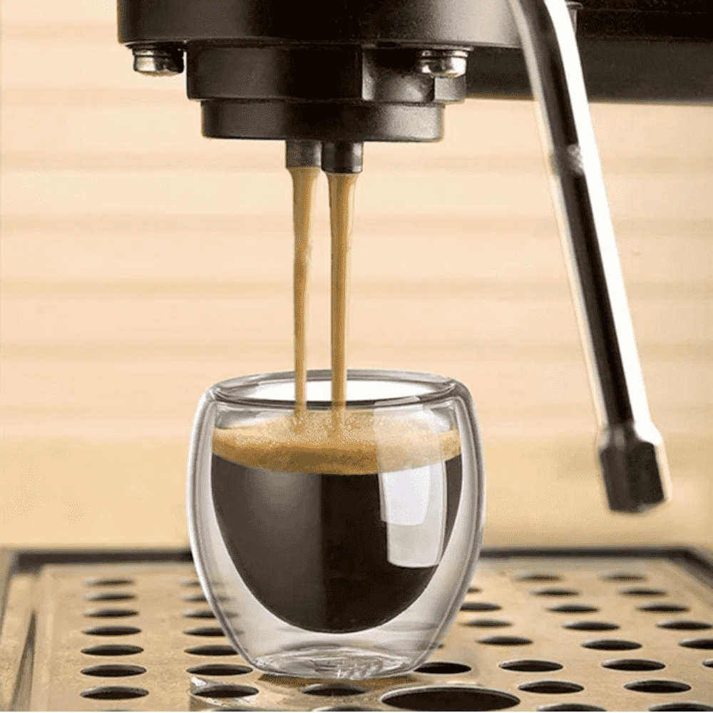 Set cesti cafea termice cu pereti dubli Koken strat protector, din sticla borosilicata, 100 ml, Transparent
