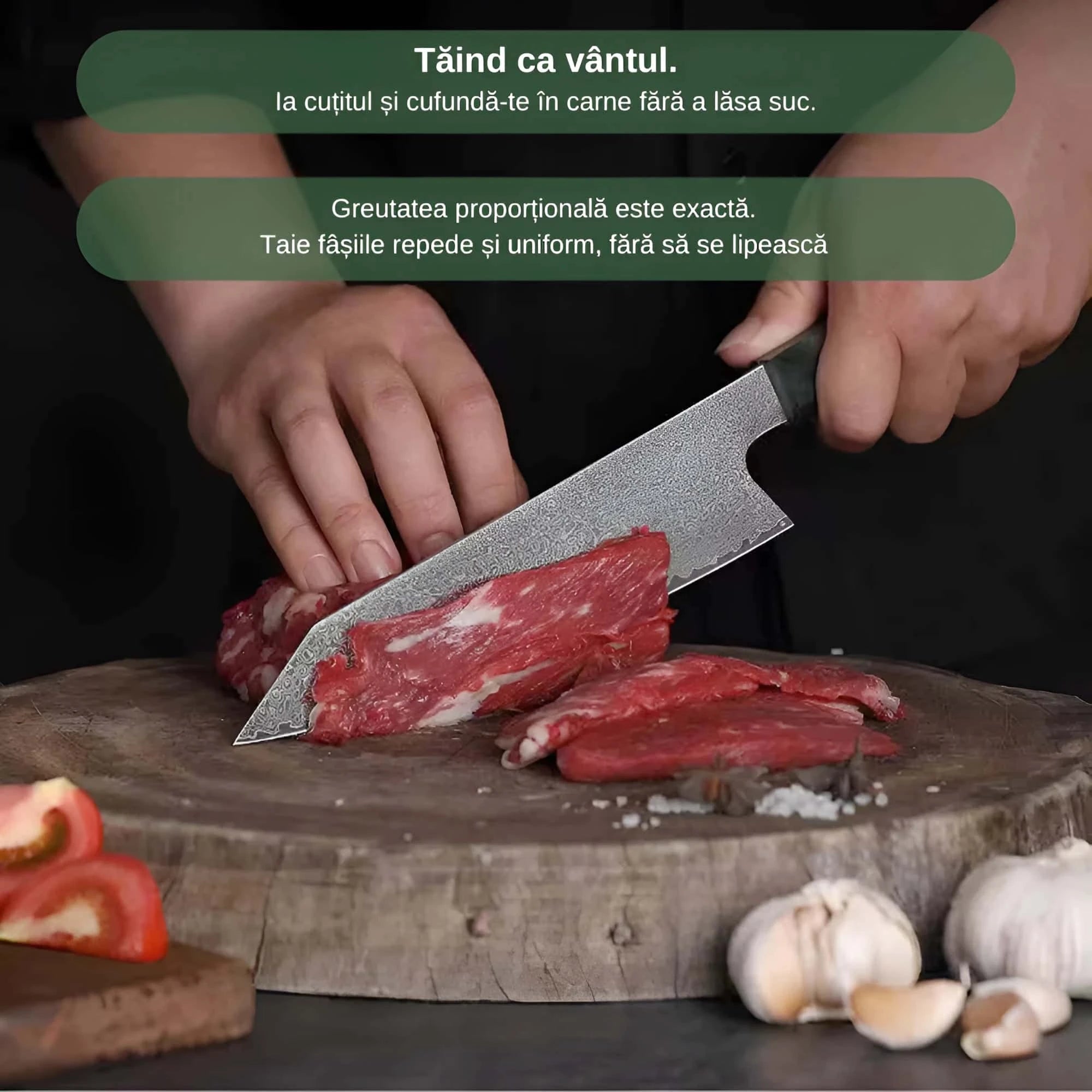 In poza este prezentat avantajul cutitului - comoditatea utilizarii acestuia.