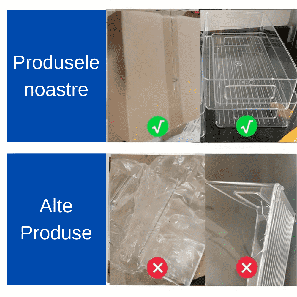 Koken Storage Boxes Set, for refrigerator, office, kitchen, can also be stacked, transparent and easy to clean, 25.5 x 15 x 7.5 cm