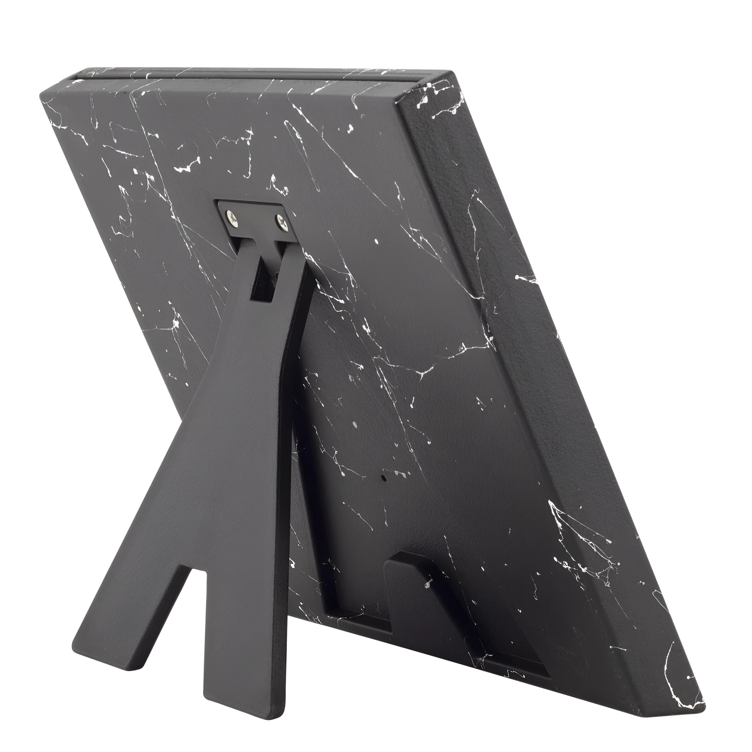 Suport magnetic pentru cutite Koken, imitatie de piatra, negru cu efect marmura, 25,3x22,6x2,4