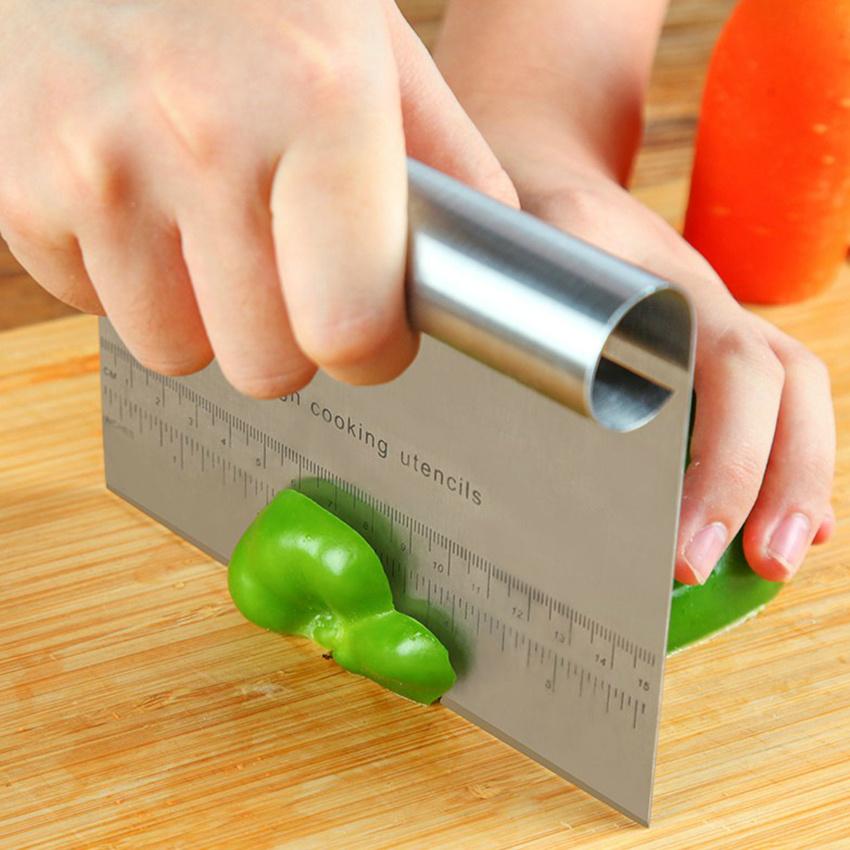 Spatula pentru taiat aluat Koken, Inox, Gadget de bucatarie multifunctional, Taietor Aluat, Usor de curatat, Confortabil antiderapant, 15x12 cm, Argintiu