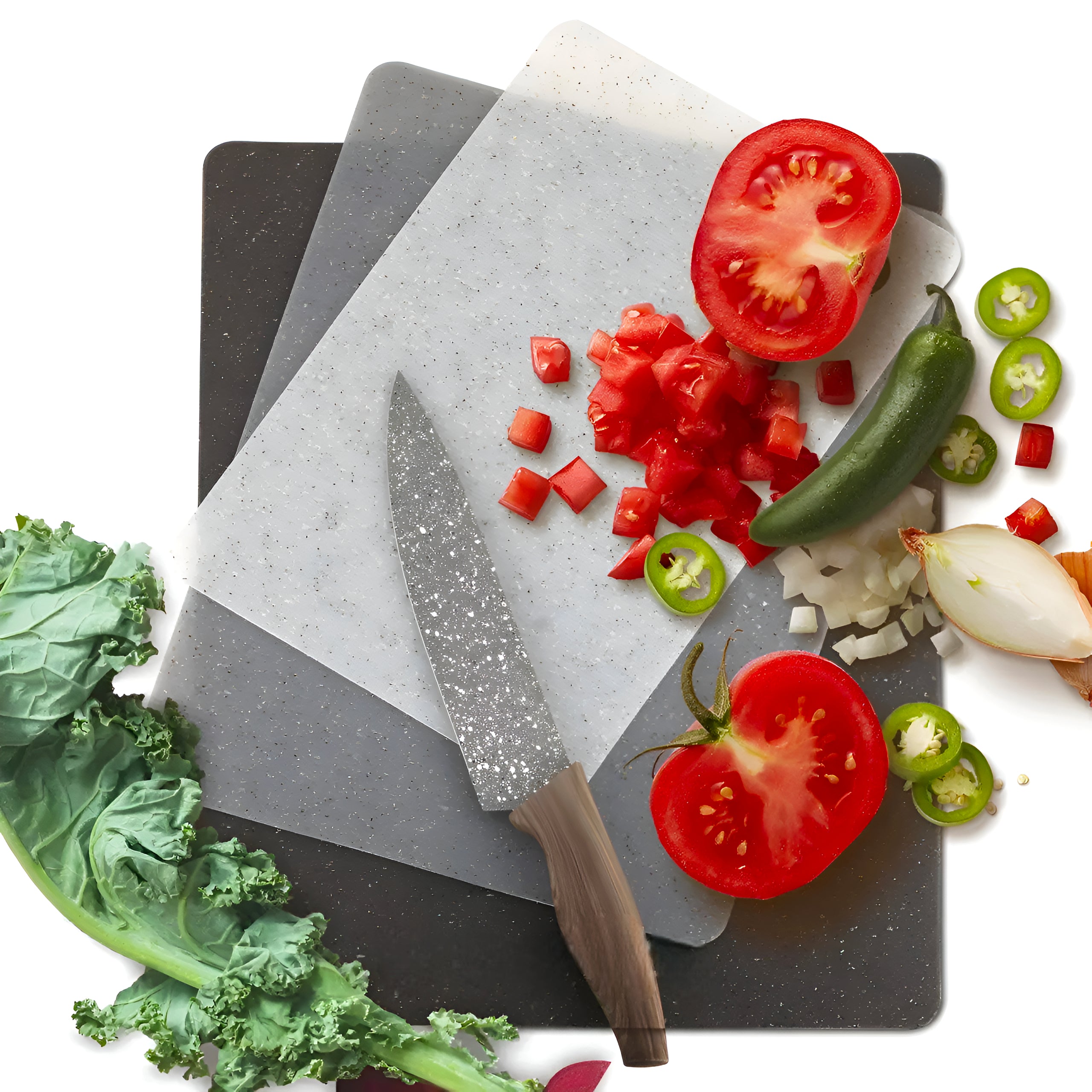 Set 3 tocătoare pentru bucătărie Koken - anti-miros, față dublă, uscare rapidă