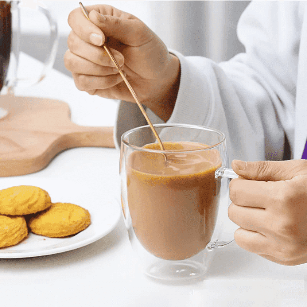 Cana termorezistenta cu perete dublu Koken.ro, Sticla borosilicata, 350 ml, Transparent - köken