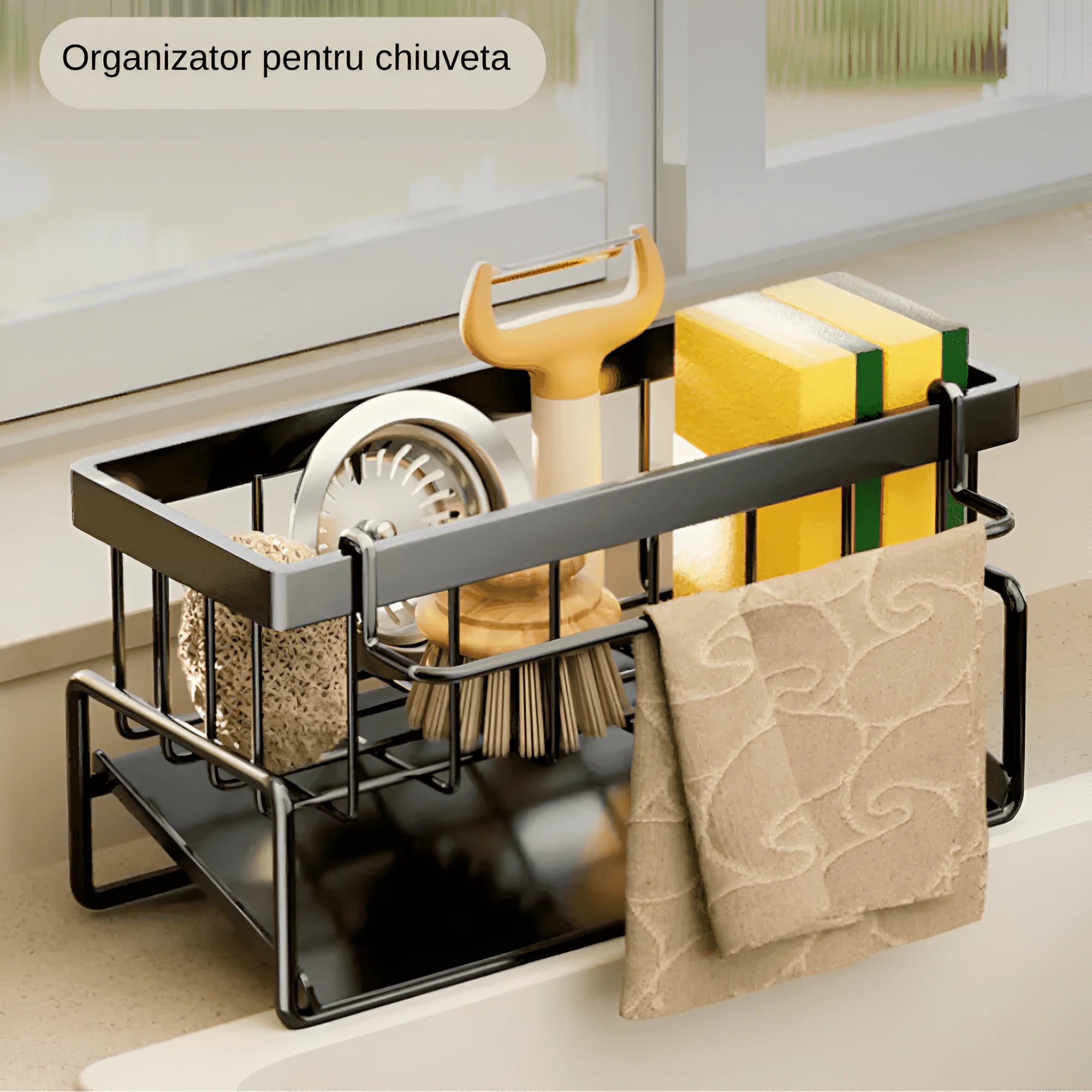 In poza este reprezentat organizatorul pentru chiuveta.