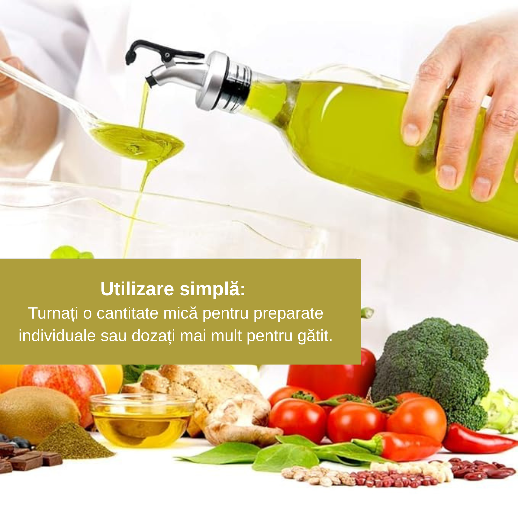 Set 2 Oliviere si 2 Recipiente sticla pentru Condimente Koken, Suport Bambus, capac plastic anti-picurare, Ulei, Otet Balsamic sau alte Lichide,