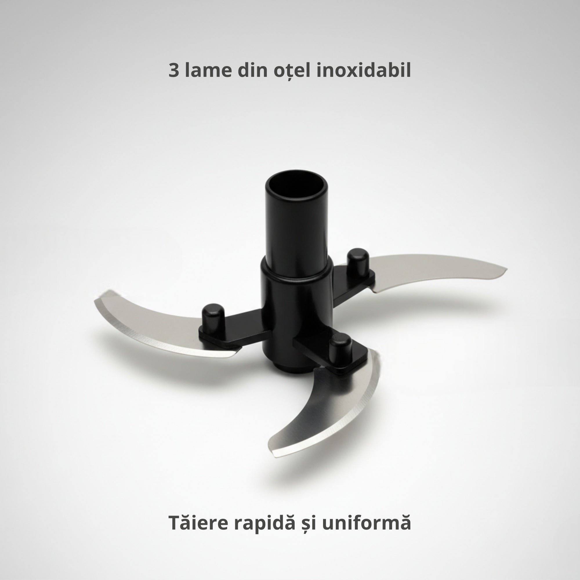 3 lame ascutite din otel inoxidabil ale tocatorului manual Koken