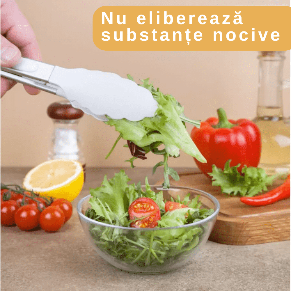 Set 19 Ustensile bucatarie Koken,  Lemn si Silicon alimentar, Suport/Tocator/Cutite, Termorezistente, Antiaderente+ Suport Lingura