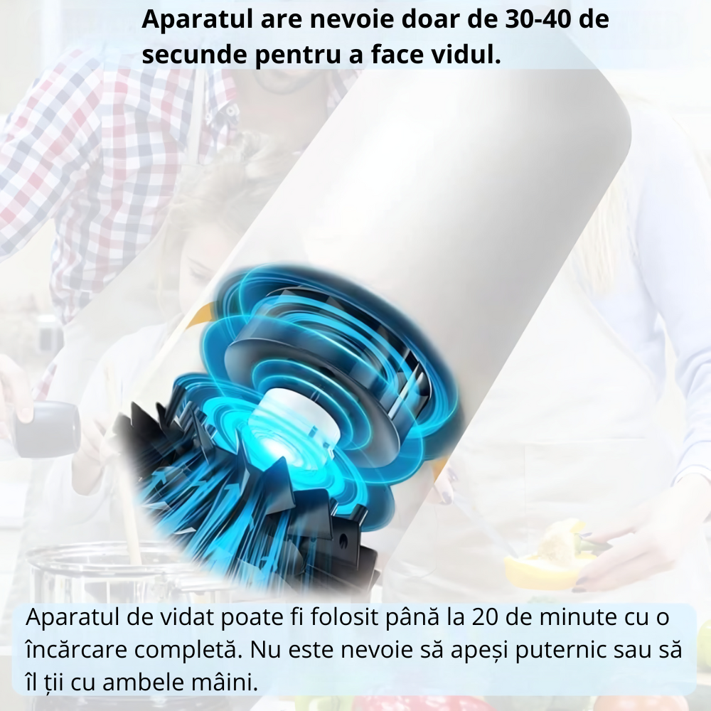 Set Aparat de Vidat alimente Koken + 10 pungi de vidat incluse, aparat tip pompa, portabil, 3W