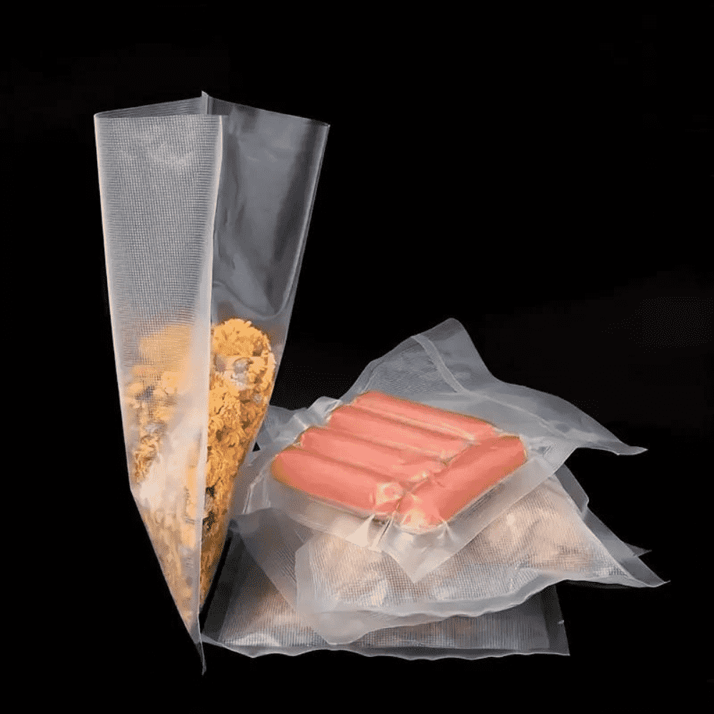 Pungi de vidat gofrate Koken pentru aparat de vidat alimente, 50/100 buc cu dimensiunile 15 x 24, 5 cm, Rezistente, fara BPA, Transparente