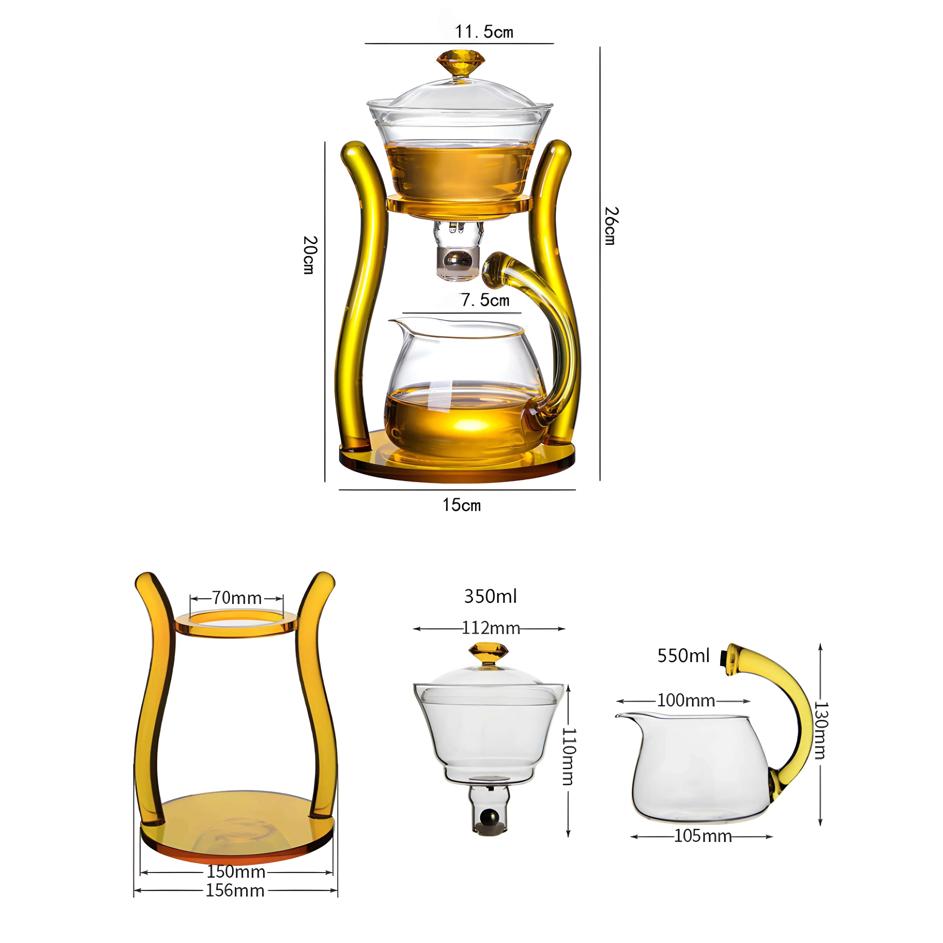 Touch Koken glass teapot with Japanese infuser, Borosilicate glass, Resistant to extreme temperatures 150℃, 350 ml