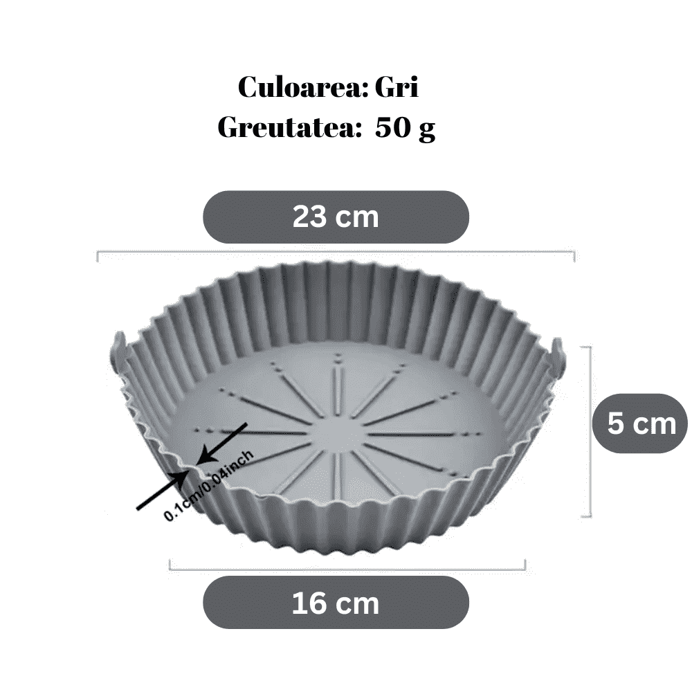 Koken Silicone Baking Tray, High Temperature Resistant, Fryer/Oven/Microwave, Reusable, Gray