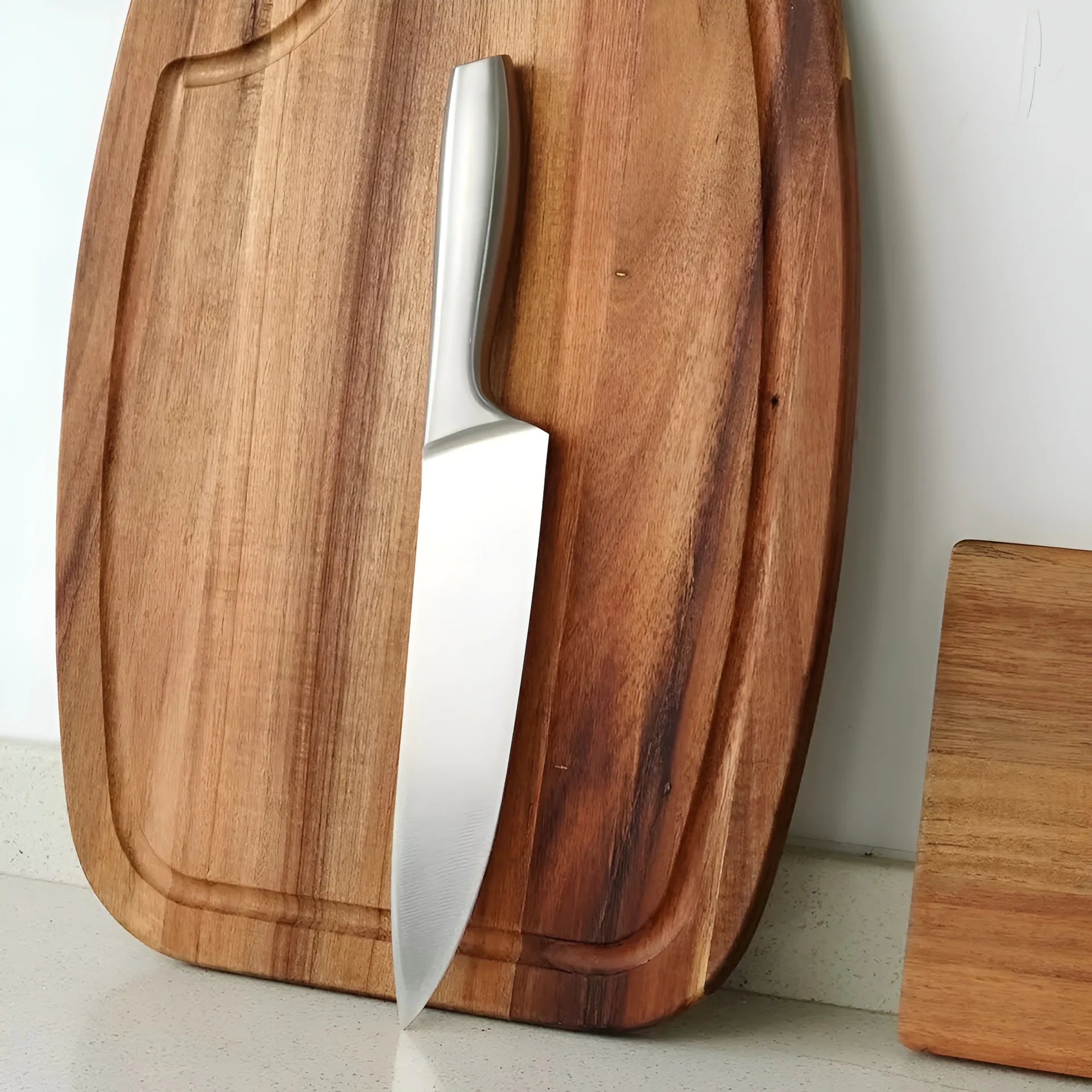 Cutit de bucatar profesional Koken din otel inoxidabil, 33 cm, 56±HRC, maner ergonomic, cutit de bucatarie pentru feliere si taiere precisa