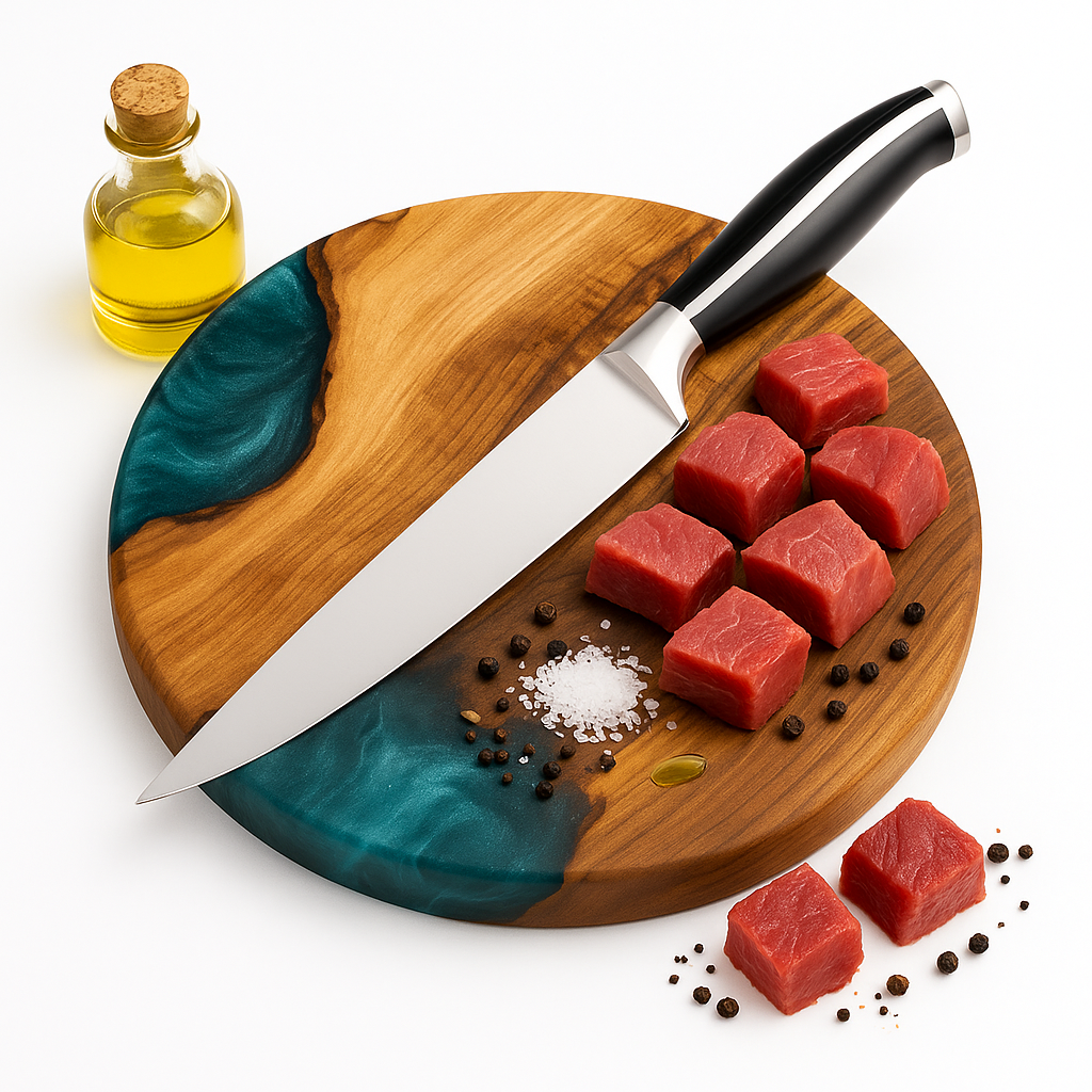 Cutit de bucatarie Koken, lama din otel inoxidabil, 20cm, maner 13cm, ergonomic antiderapant, taiere precisa si rezistenta indelungata, cutit pentru carne, peste