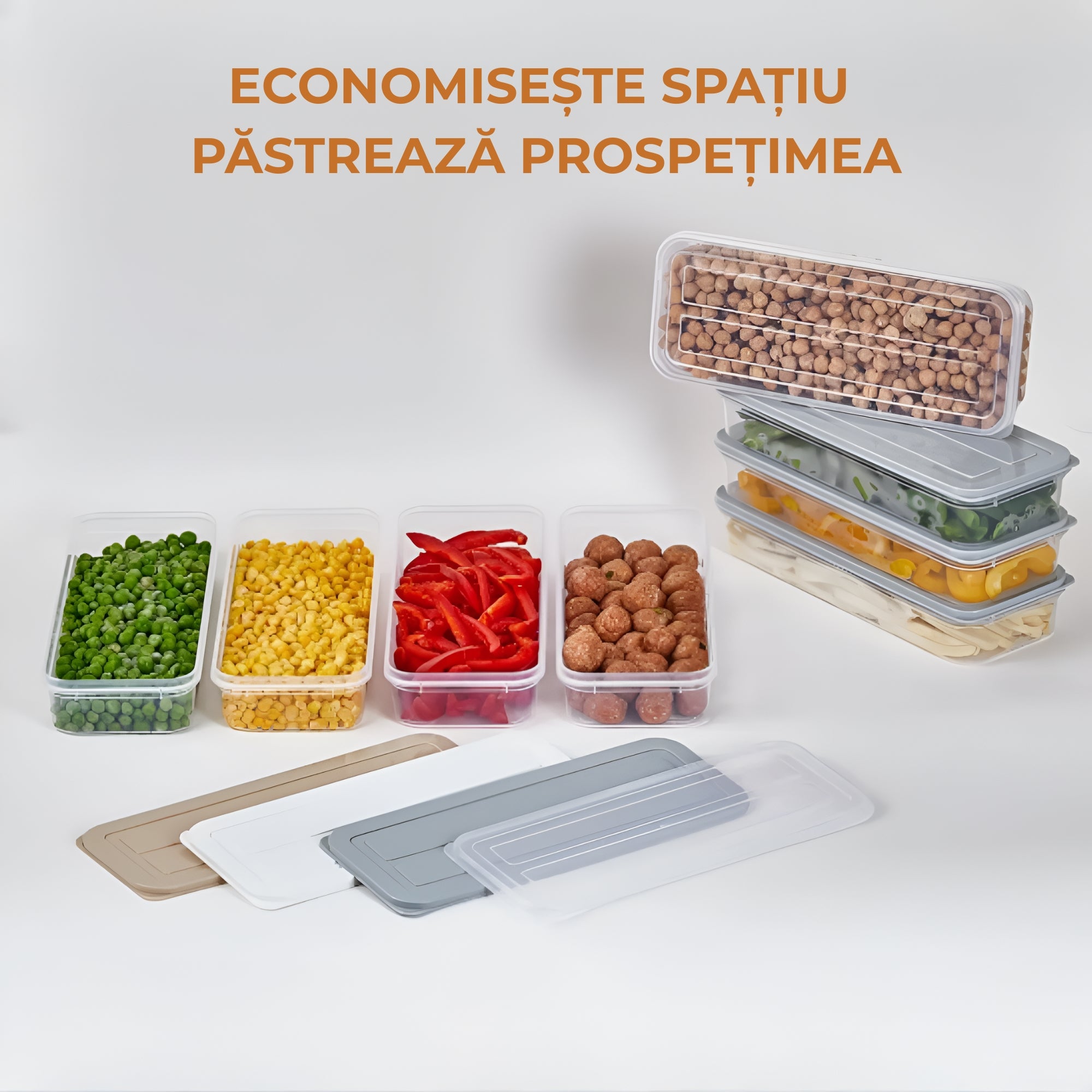 Organizator pentru alimente Koken economiseste spatiu si pastreaza prospetimea.