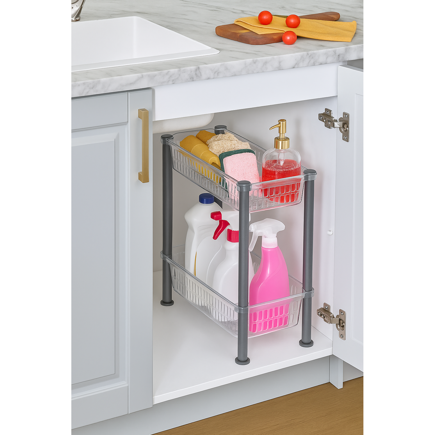 Raft organizator Koken pentru bucatarie. Perfect pentru dulapul de sub chiuveta.