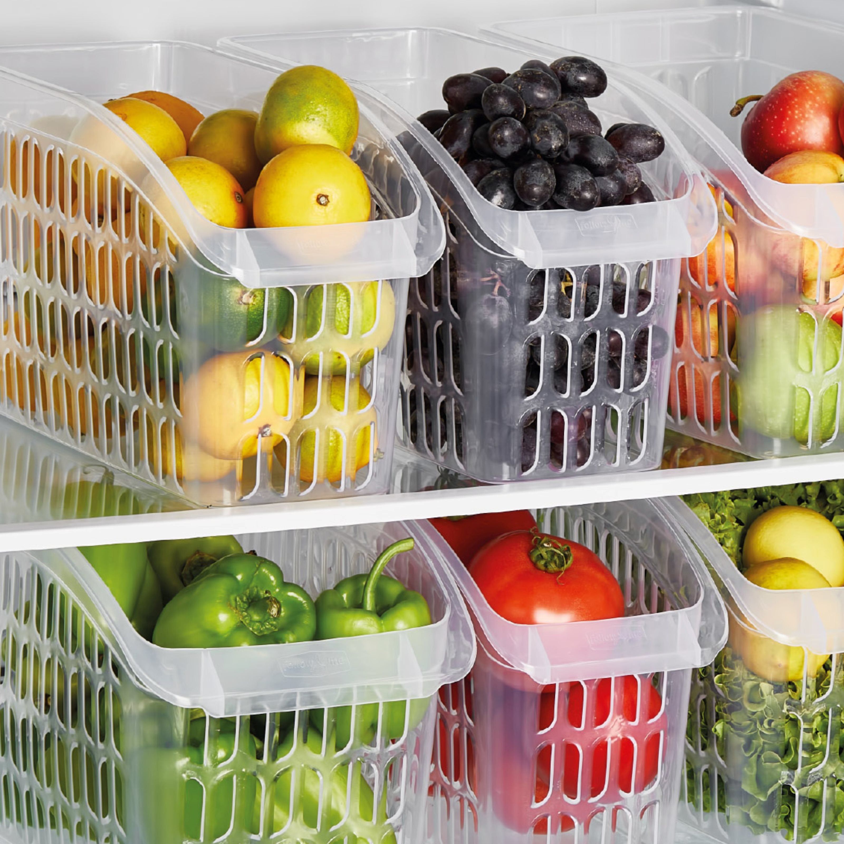 Organizator Frigider Koken, plastic PP, BPA free, cutie pentru cămară, baie, frigider, Multifunctional, 1 Compartiment principal, Potrivit Mașina de Spălat Vase, Transparent, 2 dimensiuni disponibile