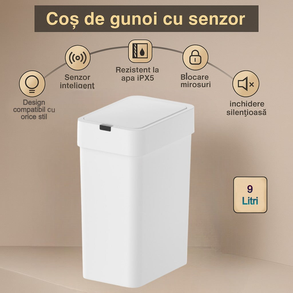 Cos de gunoi automat cu senzor 9L Koken