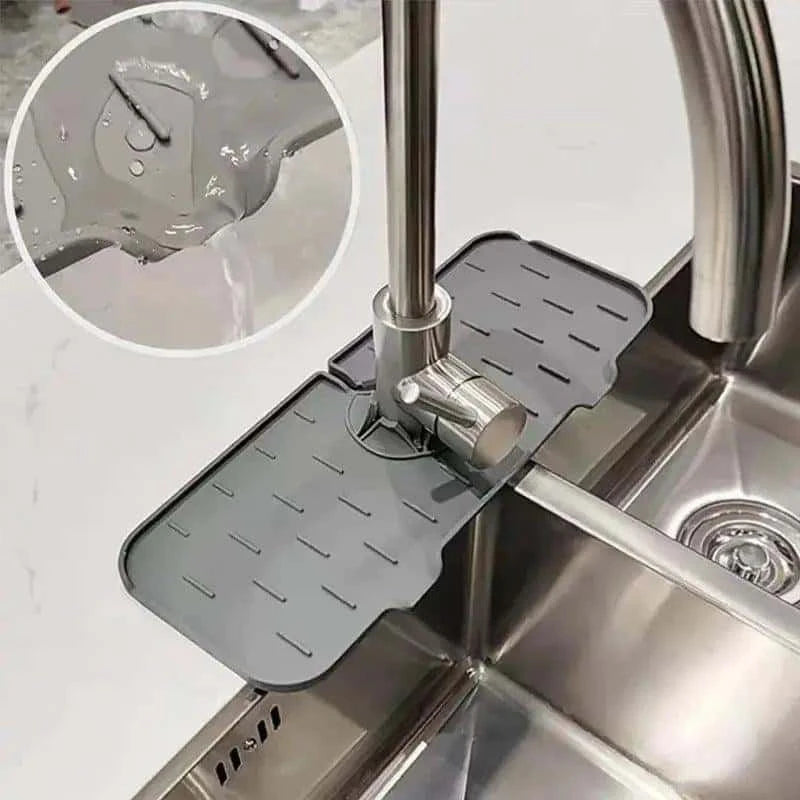Covoras protectie chiuveta Koken.ro, Protectie anti-stropire, Silicon, pliabil, suprafata anti-alunecare, 37 x 14 x 6,3 cm, Gri - köken