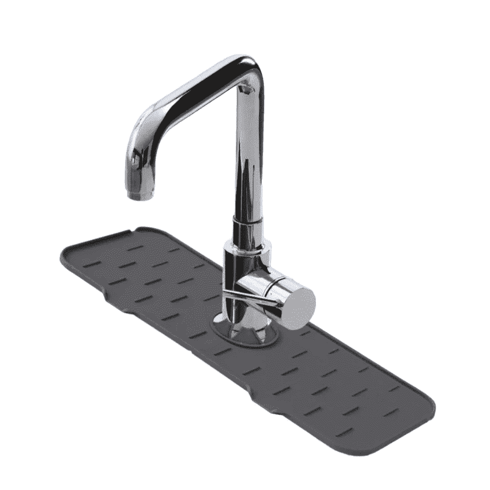 Covoras protectie chiuveta Koken.ro, Protectie anti-stropire, Silicon, pliabil, suprafata anti-alunecare, 37 x 14 x 6,3 cm, Gri - köken