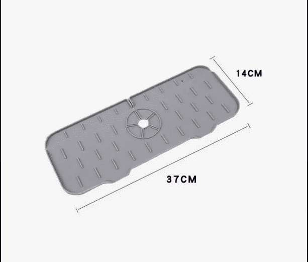 Covoras protectie chiuveta Koken.ro, Protectie anti-stropire, Silicon, pliabil, suprafata anti-alunecare, 37 x 14 x 6,3 cm, Gri - köken