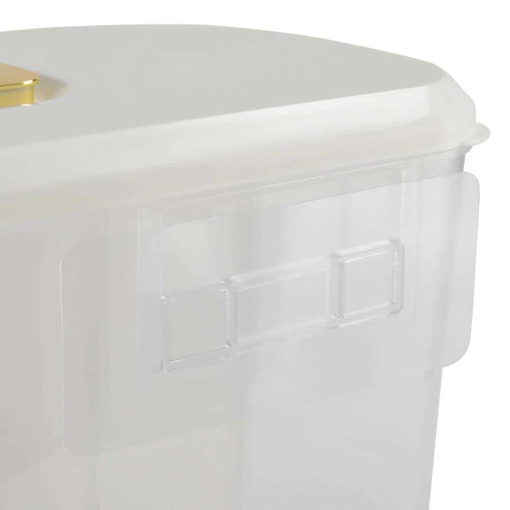Dispenser dozator de stocare cereale, crupe, seminte,Koken.ro, 6 compartimente, Inaltime 36 cm, Alb - köken