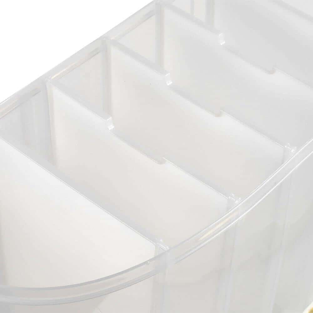Dispenser dozator de stocare cereale, crupe, seminte,Koken.ro, 6 compartimente, Inaltime 36 cm, Alb - köken