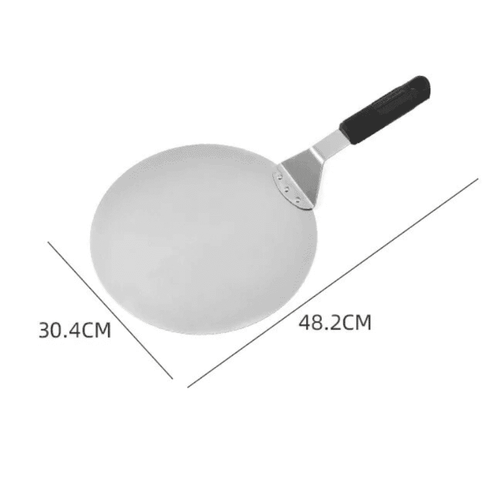 Lopata pizza Koken, tava rotundă din oțel inoxidabil, Maner Plastic, spatula - köken