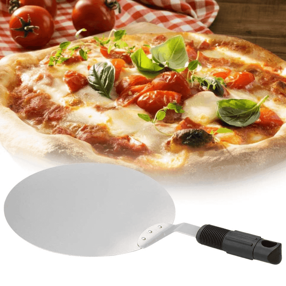 Lopata pizza Koken, tava rotundă din oțel inoxidabil, Maner Plastic, spatula - köken