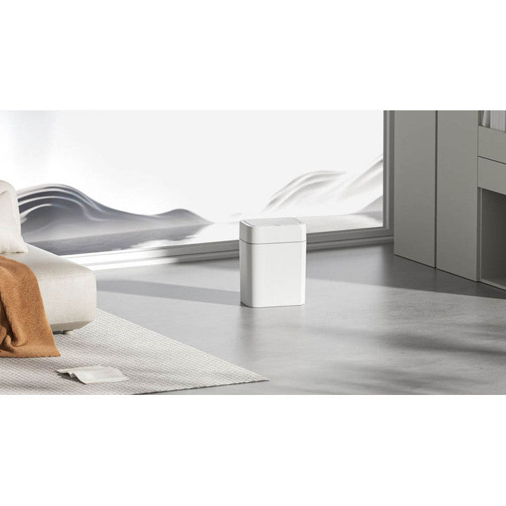 Cos de gunoi cu senzor de miscare infrarosu Koken, 18 L, Cos gunoi bucatarie, capac automat anti-miros, silentios, Rezistent la apa IPX5, Design elegant, 26.5x20.2x31.8 cm, Alb