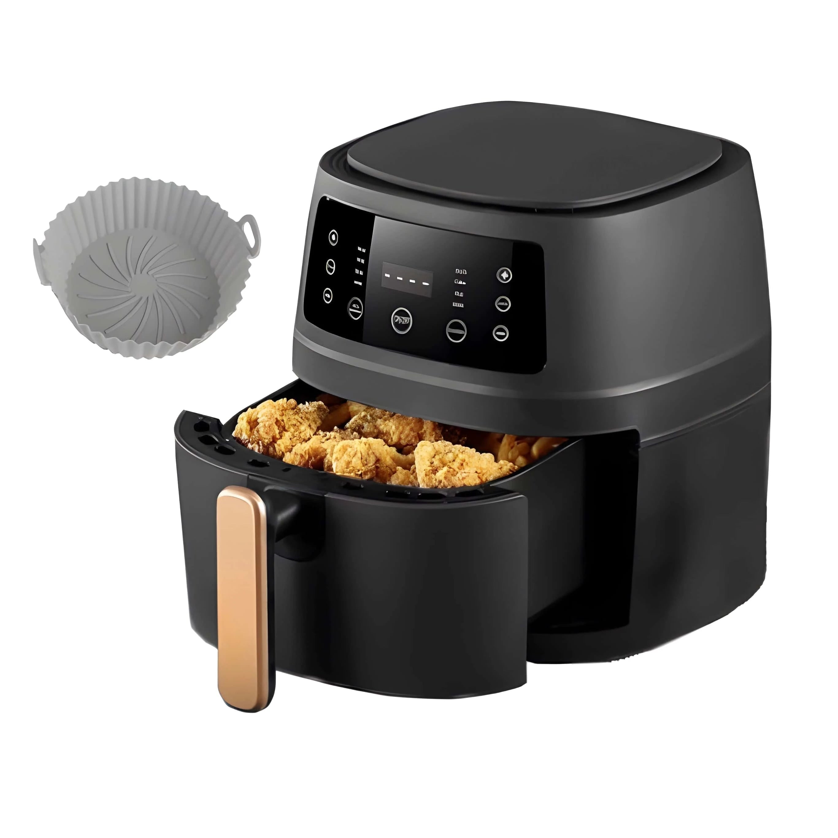 Koken Hot Air Fryer, Air Fryer Healthy Option-no oil, Power 2400W, 8 programs, 8L capacity, adjustable temperature, removable bowl, 32x25.5 cm, Black 