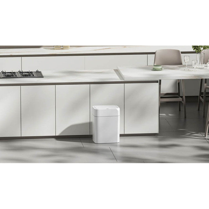 Cos de gunoi cu senzor de miscare infrarosu Koken, 18 L, Cos gunoi bucatarie, capac automat anti-miros, silentios, Rezistent la apa IPX5, Design elegant, 26.5x20.2x31.8 cm, Alb