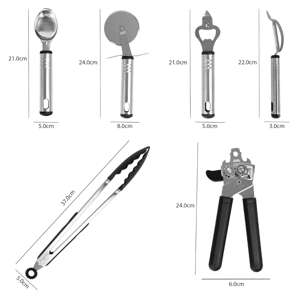 Set Ustensile bucatarie Koken.ro, 17 piese de bucătărie din nailon și oțel inoxidabil, antiaderente și rezistente la căldură + Suport Lingura - köken