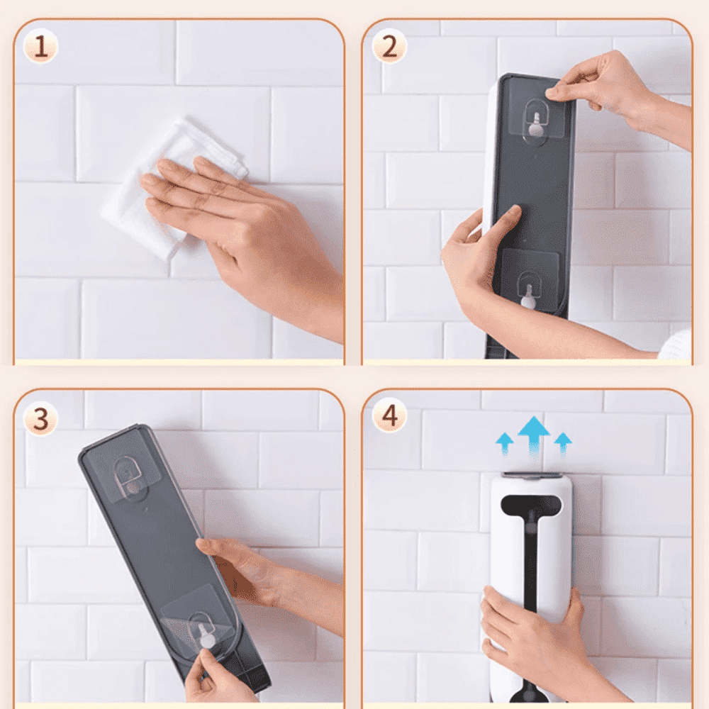 Suport pentru Pungi Koken.ro, Organizator din plastic cu capac, Spatiu suplimentar pentru saci de gunoi, 37 x 10 x 8,4 cm, Alb - köken