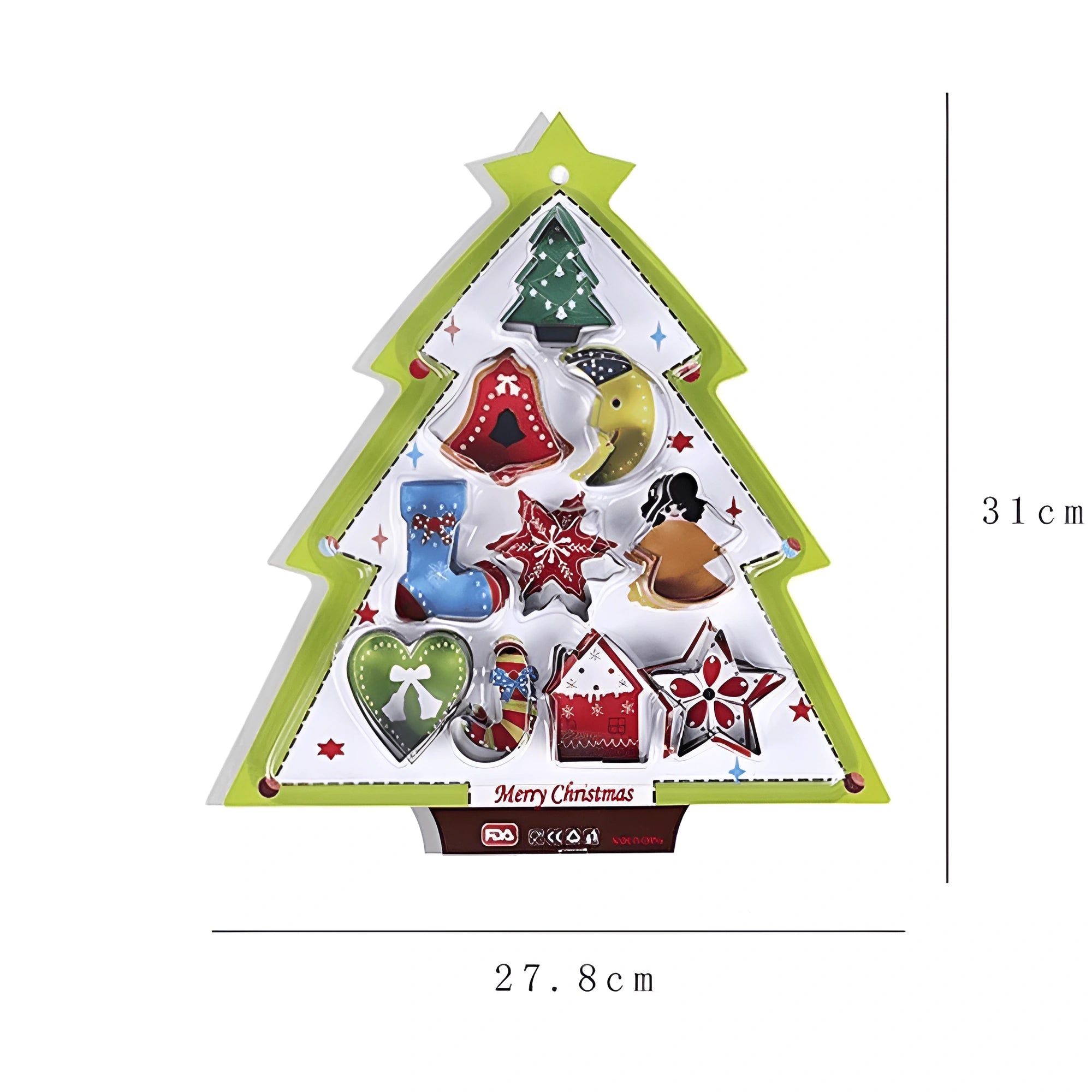 In poza sunt prezentate mărimile setului: 27.8cm x 31cm.